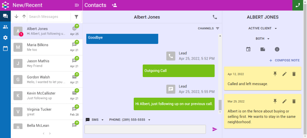 StayInContact - Desktop Conversation